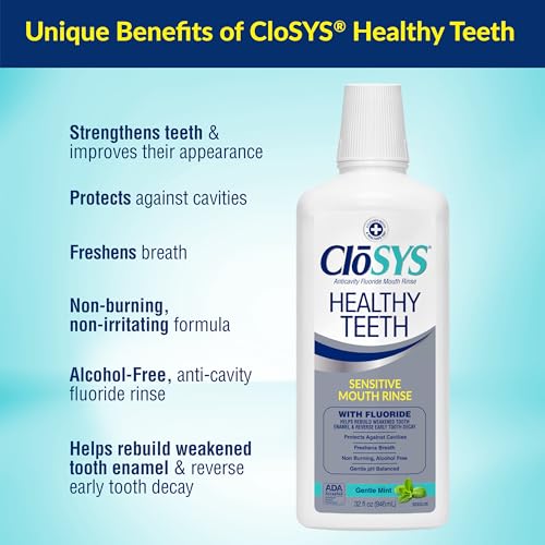 CloSYS Silver Healthy Teeth Oral Rinse - 32 Fl Oz Pack of 2