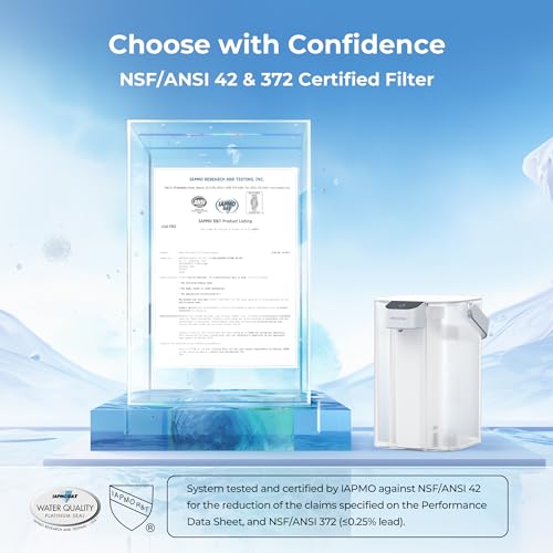 Waterdrop Electric Water Filter Pitcher 15-Cup NSF/ANSI 42 White Upgraded Chloramine
