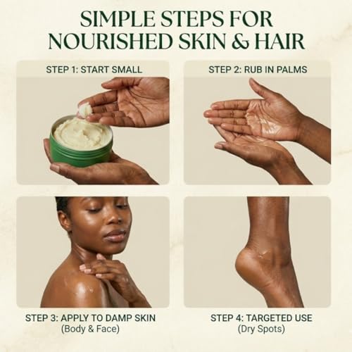 Whipped Shea Butter for Body, Skin & Hair - 2 Pack (14oz) - Natural Moisturizer for Eczema & Stretch Marks