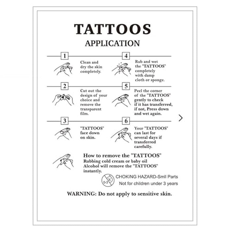 6 Sheets Temporary Tattoo Dragonfly Tattoo Fake Tattoos Neck Arm Chest for Women Men Adults