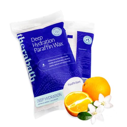 Therabath Deep Hydration Paraffin Wax Bath Refills - Wax Beads - to Relieve Discomfort, Stiff Muscles, Dry Skin - with Coconut Oil, Vitamin E, & Aloe - Made in the USA, 6 lb. Orange Blossom