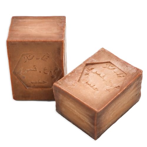 Natural Aleppo Soap 2-Pack - Handmade Organic Soap Bars, 25% Laurel Oil & 75% Olive Oil, 190g Each - Premium Natural Skincare for All Skin Types