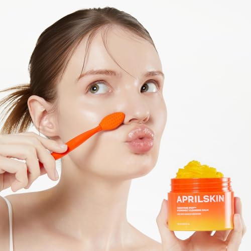 APRILSKIN Carrotene Cleansing Balm with Sebum Sweeper Pore Cleansing Silicone Brush