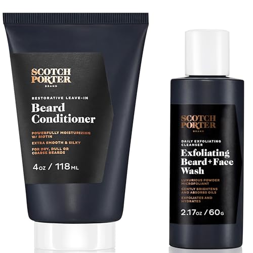 Beard & Face Care Set - Vegan, Non-Toxic Moisturizer & Exfoliating Wash