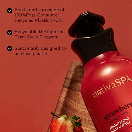 Hydrating Body Lotion with Strawberry Scent - 13.5 oz, Clinically Proven 24-Hour Moisture