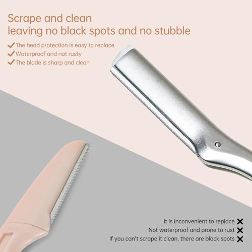 Facial Razor Replacement Blades ? Designed for compatibility with Tweezerman facial razors. Pack of 10 (No handle included)