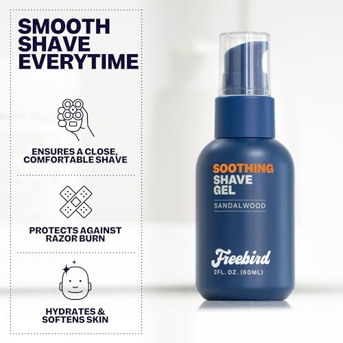 Pre-Shave Oil & Shave Gel Bundle for Sensitive Skin - Sandalwood Scent