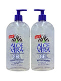 Pure Aloe Vera Gel 24 oz Pack 2 - Soothing Sunburn & Skin Hydration