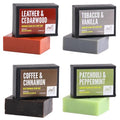 Men¡¯s Moisturizing Scrub Soap Set of 4 Handmade Natural Bars Rugged Masculine Scents Deep Cleanse Hydrate Nourish Face Beard Body (Option 2)