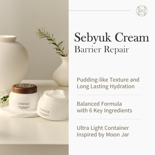Sebyuk Cream Barrier Repair - Long-Lasting Hydration, Vegan Korean Skincare with Ceramide, Cholesterol, Shea Butter, Niacinamide, Panthenol, Squalane (50ml / 1.69 fl.oz)