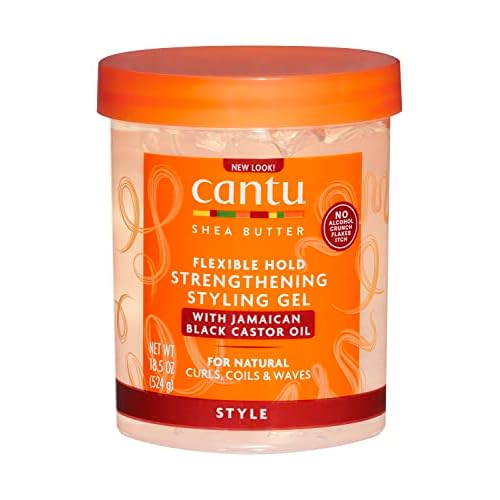 Cantu shea butter maximum hold strengthening styling gel with jamiaican black castor oil, 18.5 Ounce