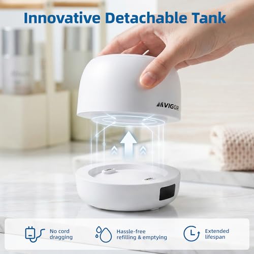AIVIGOR Ultrasonic Retainer Cleaner Machine White - 45kHz Detachable Tank