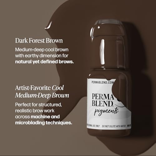 Perma Blend Dark Forest Brown Microblading & Tattoo Ink 0.5oz - Vegan, Skin-Safe