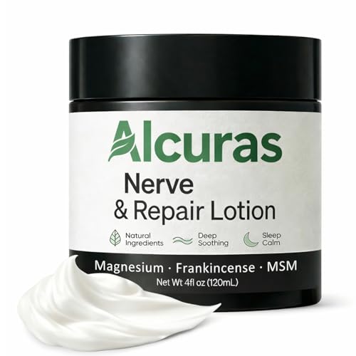 Nerve Cream Neuropathy Lotion, 4 fl oz Lotion with Arnica & Magnesium Cream & Frankincense (1)