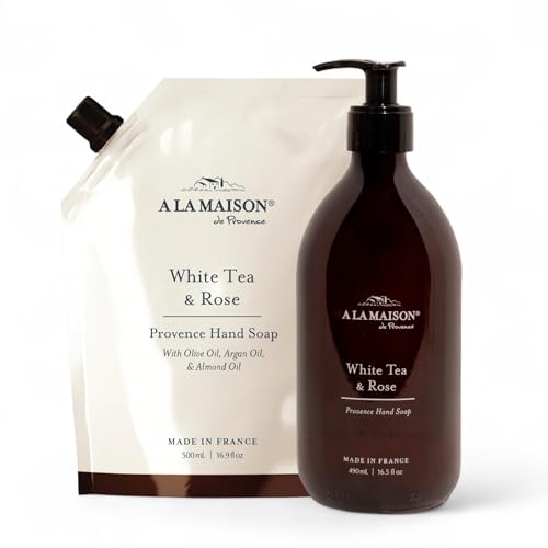 Hand Soap Gift Set - White Tea & Rose, Eco-Friendly Recyclable Container, 16.9 fl oz