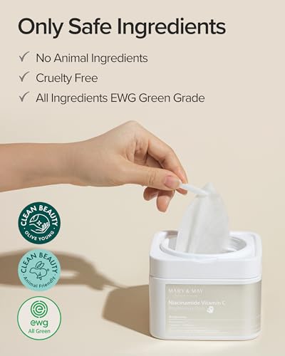 Niacinamide Vitamin C Daily Sheet Mask Set - 30 Sheets with Tweezers - Brightening & Hydrating