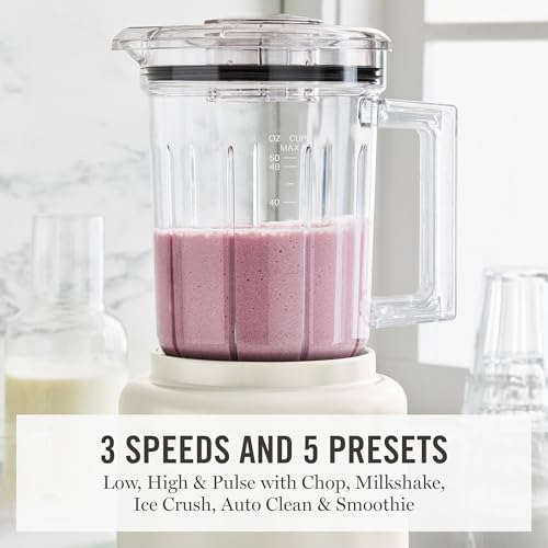 Countertop Blender 50oz with 3 Speeds & 5 Presets - Linen Cream - Martha Stewart