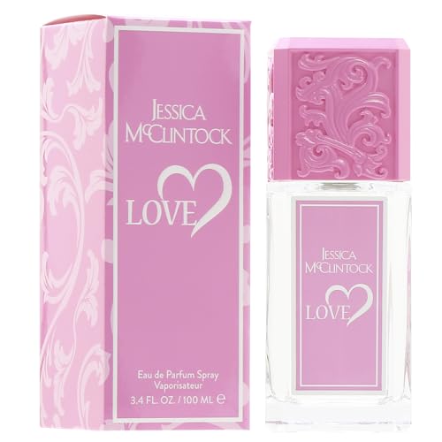 Jessica McClintock Love Eau De Parfum Spray for Women 3.4 oz - Bright Floral Fragrance with Gardenia Jasmine & Amber