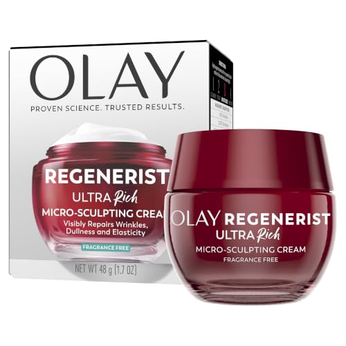 Olay Regenerist Ultra Rich Face Moisturizer 1.7 Fl Oz - Fragrance-Free Anti-Aging Cream with Vitamin B3 & Peptides - Pack of 1