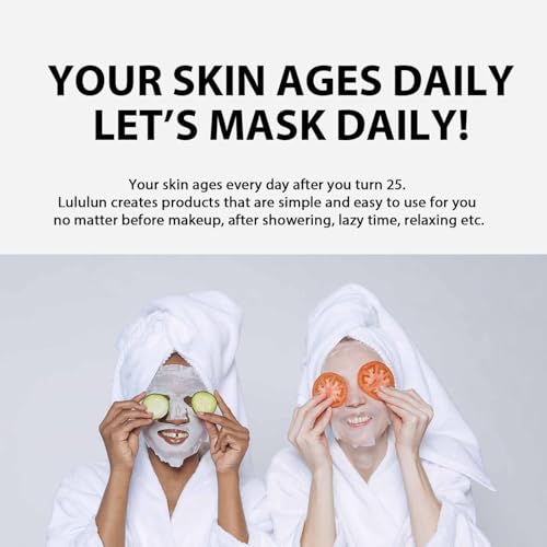Lululun 7EA Anti Aging Face Mask for Women & Men Uneven-Toning, Dull Skin, Moisturizing Face Mask Sheet by Vitamins, Perilla& Avocado Extract, Japanese Face Masks Skincare& Sheet Mask, PRECIOUS CLEAR