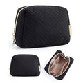 BAGSMART Small Makeup Bag, Travel Cosmetic Bag Make Up Pouch Small Travel Zipper Pouch,Water-resistant Toiletry Bag,Makeup Organizer Bag for Women, Black