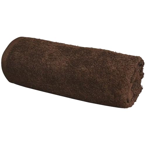 Bleach Proof Salon Towels - 12 Pack Chocolate 27 x 16 Inches - Professional Cotton