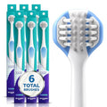 DR.CLEAN 3-Sided Triple Head Manual Toothbrush 6pcs for Sensitive Gums & Braces