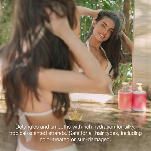Botanical Conditioner with Plumeria Scent - Vegan Hydrating Hair Care 14 oz
