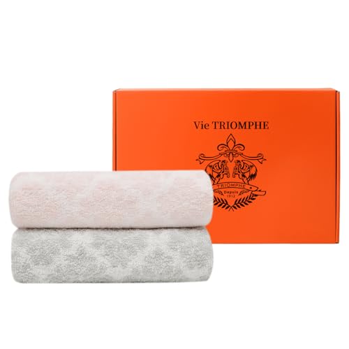 Vie Triomphe Facial Towels Washcloth (2 Pieces Love Letter Face Towel) Hand Towels Bathroom Decor 13x29 Inch Cotton Soft Absorbent Spring Summer Decorative Hand Towels for Bathroom Kitchen