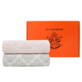 Vie Triomphe Facial Towels Washcloth (2 Pieces Love Letter Face Towel) Hand Towels Bathroom Decor 13x29 Inch Cotton Soft Absorbent Spring Summer Decorative Hand Towels for Bathroom Kitchen
