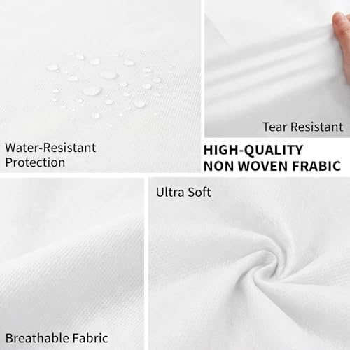 Disposable Bed Sheets 100 Pcs Massage Table Sheet - 31"x71" Ultra Soft Non Woven Fabric Tbale Bed Cover for SPA Waxing Tattoo Beauty Salon Facial Esthetician Table Protector (White)