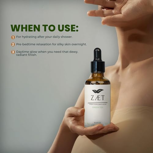 ZÆT Green Tea Scented Body Oil 50ml – Ultra-Moisturizing & Skin Elasticity Boost for Men & Women