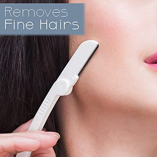 Dermaplaning Tool (15 Count) ? Easy to Use Dermaplane Razor for Face ? Facial Hair Removal for Women ? Blade for Eyebrows and Peach Fuzz ? Face Shavers for Women Help Exfoliate and Smooth the Skin