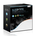 Malouf Sleep Tite Waterproof Mattress Protector - King, Vinyl-Free, White