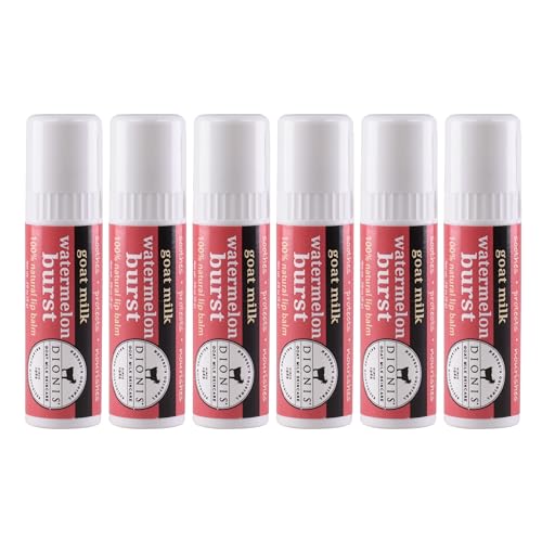 Goat Milk Lip Balm Watermelon Burst Pack of 6 - Moisturizing Lip Care