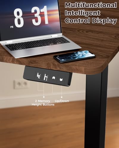Adjustable Standing Computer Desk 48x24 Inches with Memory Presets - Electric Sit-Stand Workstation