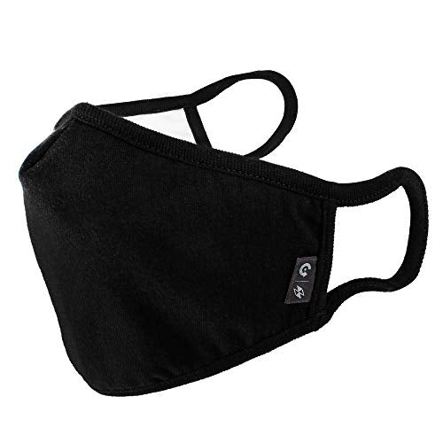 WITHMOONS 3PCS Cotton Face Mouth Mask Cool Mesh Cloth 3 Layers Facial Reusable Washable Nose Bridge Wire Black for Women Men