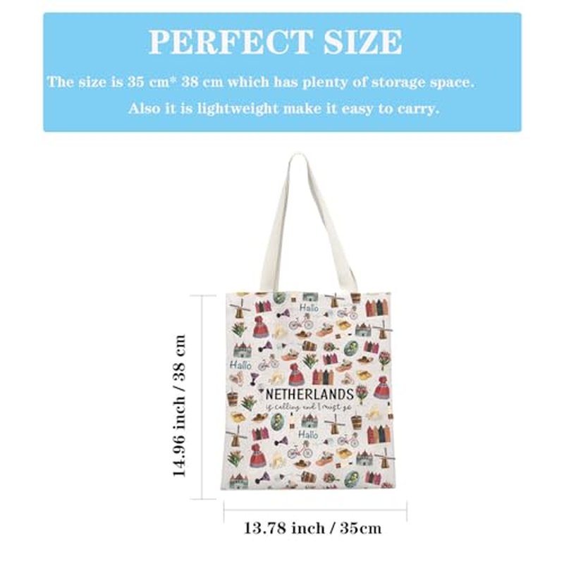 GJTIM Netherlands Holland Dutch Souvenir Gift Bachelorette Party Gift Netherlands Is Calling I Must Go Travel Makeup Bag
