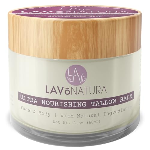 Whipped Grass-Fed Beef Tallow Balm for Face & Body with Shea & Rosehip Oil
