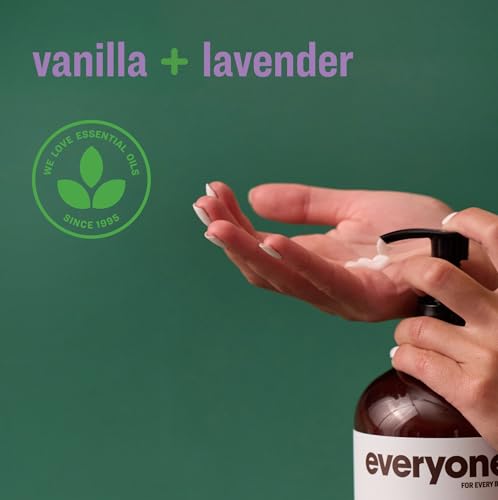 Everyone 2-in-1 Hand & Body Lotion - Vanilla Lavender, 32 oz Pack of 2 - Cruelty-Free & Eco-Friendly