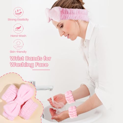MAANGE Pink 42-Piece Makeup Brush Set – Premium Synthetic Tools & Travel Case