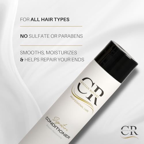 Cristian Rovere Signature Collagen & Argan Oil Hair Conditioner - Sulfate & Paraben Free, All Hair Types, 10 Fl Oz