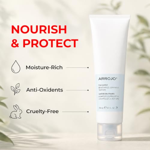 ARROJO Frizz Control Hair Cream 5.1 oz – Anti Frizz, Nourishing Daily Hydration