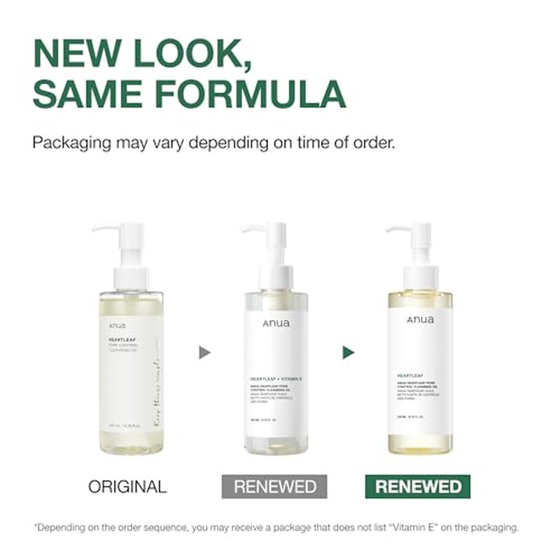 Anua Heartleaf Pore Control Cleansing Oil, Oil Cleanser for Face, Makeup Blackhead Remover, Korean Skin Care 6.76 fl oz(200ml) (original) (Pack of 2)