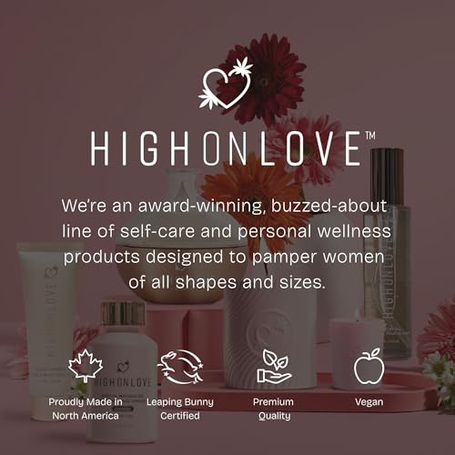 High On Love Moisturizing Body Butter - Formulated with Coconut Oil, Hemp Seed Oil & Shea Butter - Natural Body Lotion for Dry, Sensitive Skin (Lychee & Rose)