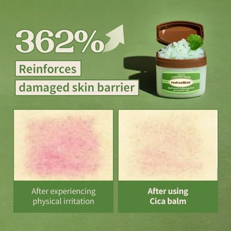 Cica Nut Calming Balm -Korean Skin care- dermatologist tested for Sensitive, Irritated Skin, 99% Plant-Based, Hypoallergenic, Vegan (1.69 fl oz)