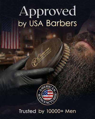 Crown Quality Rosewood Luxury Beard Brush with Soft Boar Bristles - High Gloss Finish