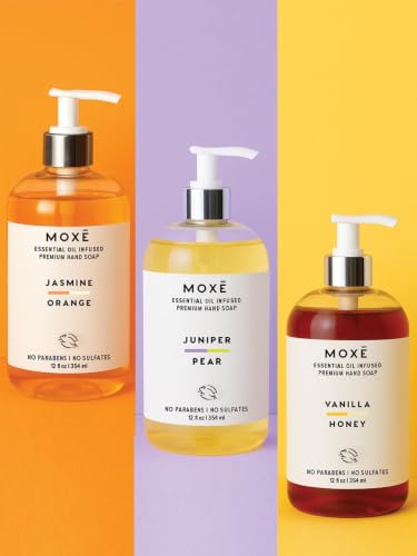 MOXE Scented 3 Pack Hand Wash - Organic, Gentle Formula, 12oz Each (Variety Pack)