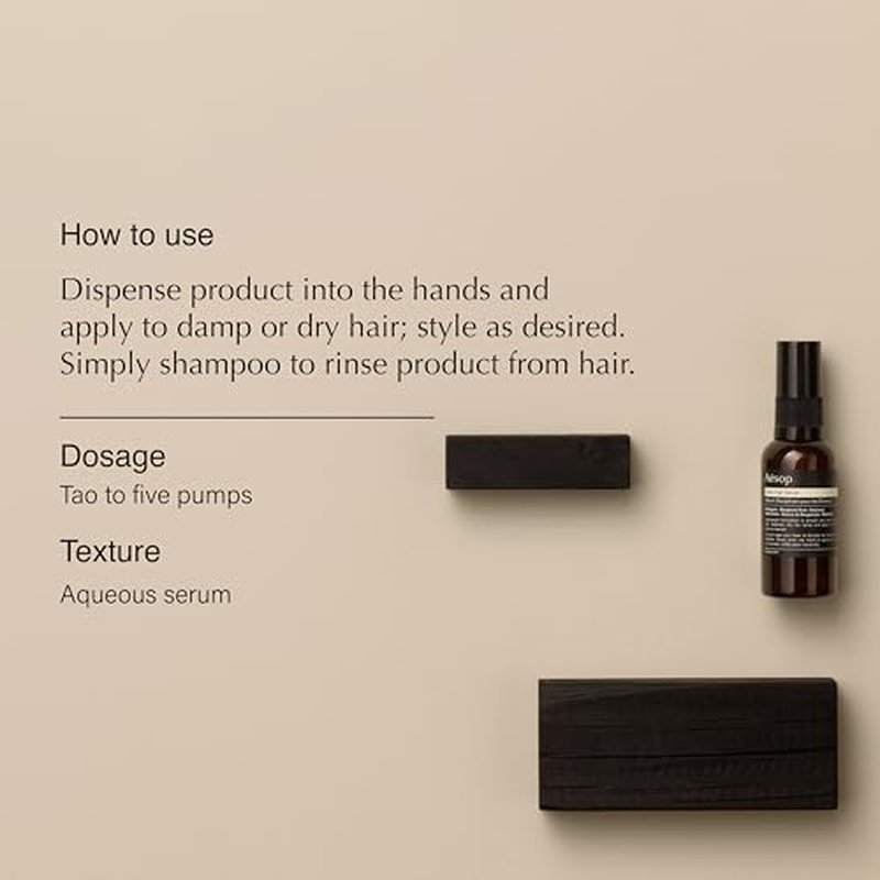 Aesop Tame Hair Serum | Smooth Hair, Flyaways, Frizz | Lightweight Formulation Without Stickiness or Build-Up | 2 oz / 60mL
