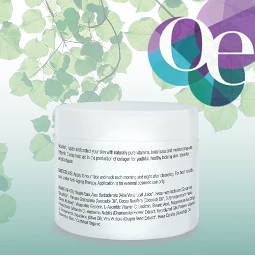 Vitamin C Face & Neck Cream – Organic Excellence Skin Renewal Therapy 2 oz